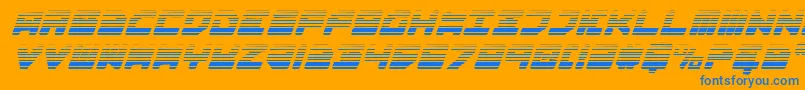 Omega3gi Font – Blue Fonts on Orange Background