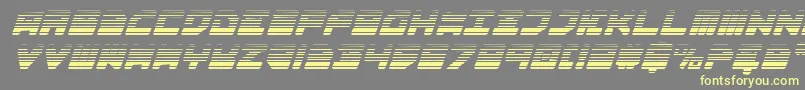 フォントOmega3gi – 黄色のフォント、灰色の背景
