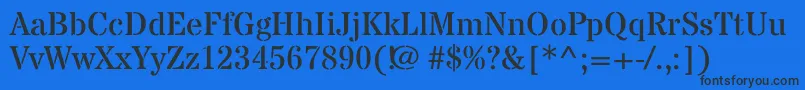 フォントStardosstencilRegular – 黒い文字の青い背景