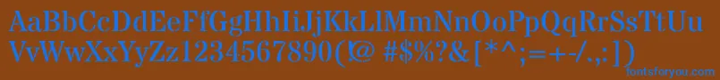 StardosstencilRegular Font – Blue Fonts on Brown Background