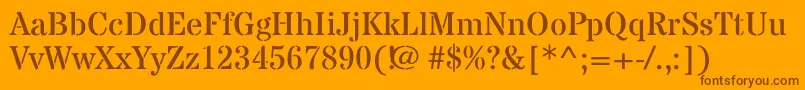 StardosstencilRegular Font – Brown Fonts on Orange Background