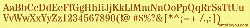 StardosstencilRegular Font – Brown Fonts on Yellow Background