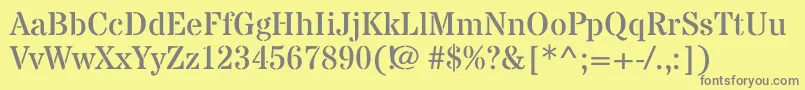 StardosstencilRegular Font – Gray Fonts on Yellow Background