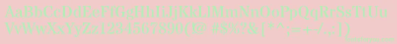 StardosstencilRegular Font – Green Fonts on Pink Background