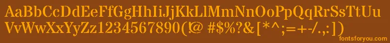 StardosstencilRegular Font – Orange Fonts on Brown Background