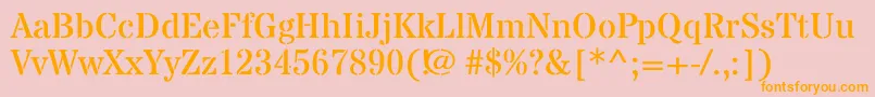 StardosstencilRegular Font – Orange Fonts on Pink Background