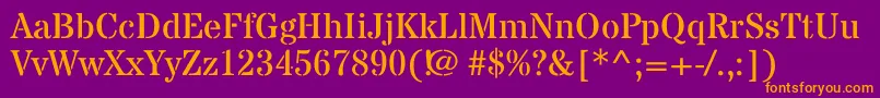 StardosstencilRegular Font – Orange Fonts on Purple Background