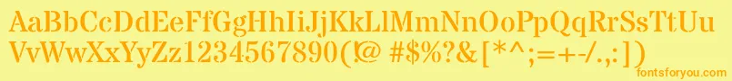 StardosstencilRegular Font – Orange Fonts on Yellow Background