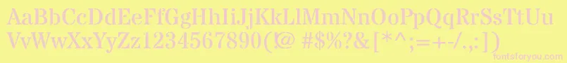 StardosstencilRegular Font – Pink Fonts on Yellow Background