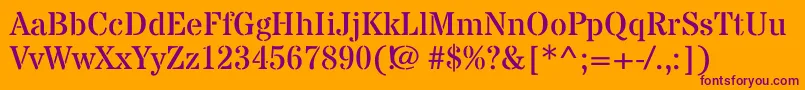 StardosstencilRegular Font – Purple Fonts on Orange Background