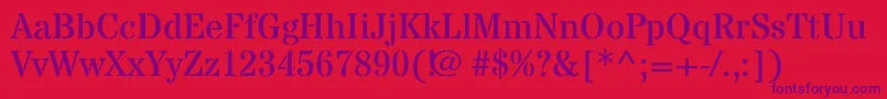 StardosstencilRegular Font – Purple Fonts on Red Background