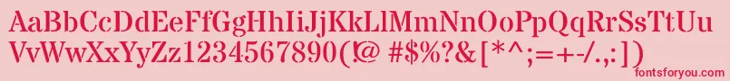 StardosstencilRegular Font – Red Fonts on Pink Background
