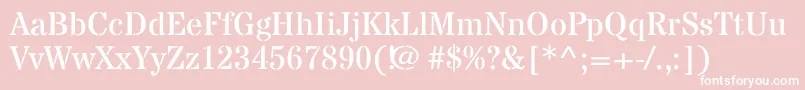フォントStardosstencilRegular – ピンクの背景に白い文字