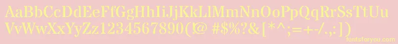 StardosstencilRegular Font – Yellow Fonts on Pink Background