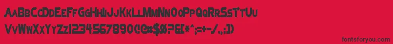 フォントVectorSigmaCondensed – 赤い背景に黒い文字