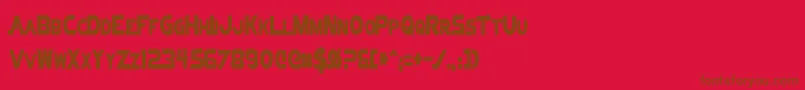 VectorSigmaCondensed Font – Brown Fonts on Red Background