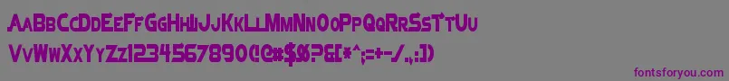 VectorSigmaCondensed Font – Purple Fonts on Gray Background