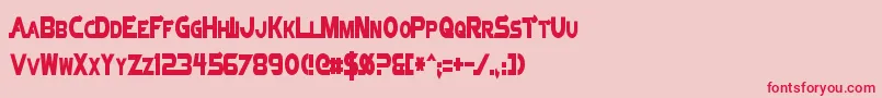 フォントVectorSigmaCondensed – ピンクの背景に赤い文字