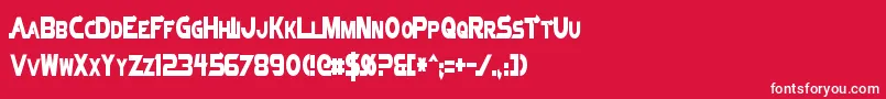 フォントVectorSigmaCondensed – 赤い背景に白い文字