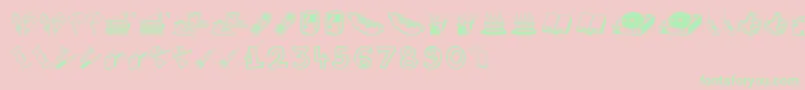 Lifestylememory Font – Green Fonts on Pink Background