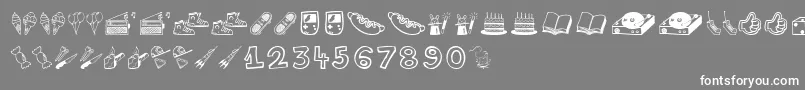 フォントLifestylememory – 灰色の背景に白い文字