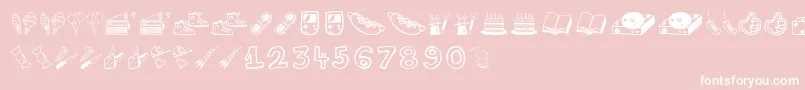 Lifestylememory Font – White Fonts on Pink Background