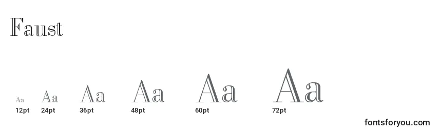 Faust Font Sizes