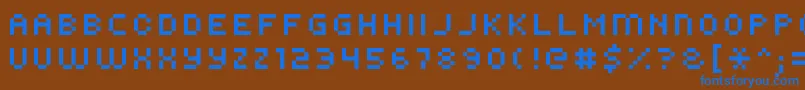 Kroeger0856 Font – Blue Fonts on Brown Background