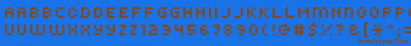 Kroeger0856 Font – Brown Fonts on Blue Background