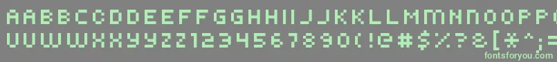Kroeger0856 Font – Green Fonts on Gray Background