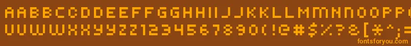 Kroeger0856 Font – Orange Fonts on Brown Background