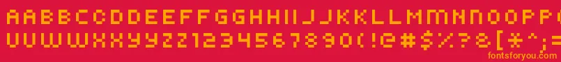Kroeger0856 Font – Orange Fonts on Red Background