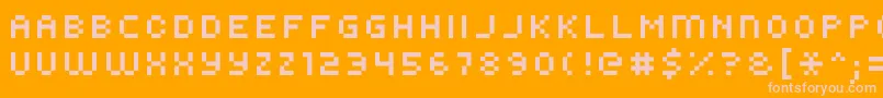 Kroeger0856 Font – Pink Fonts on Orange Background