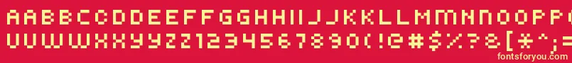 Kroeger0856 Font – Yellow Fonts on Red Background