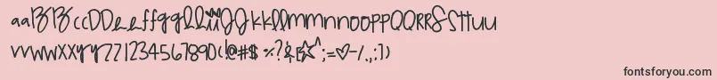 Multicoloragilitys Font – Black Fonts on Pink Background