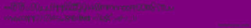 Multicoloragilitys Font – Black Fonts on Purple Background