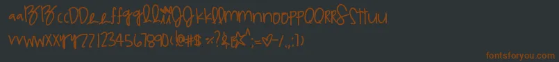 Multicoloragilitys Font – Brown Fonts on Black Background