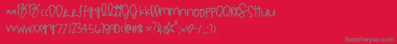 Multicoloragilitys Font – Gray Fonts on Red Background