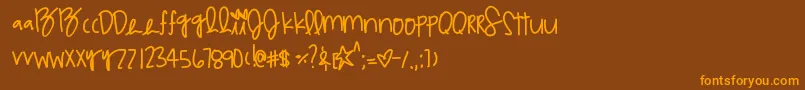 fuente Multicoloragilitys – Fuentes Naranjas Sobre Fondo Marrón