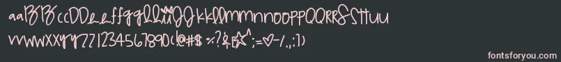 Multicoloragilitys Font – Pink Fonts on Black Background