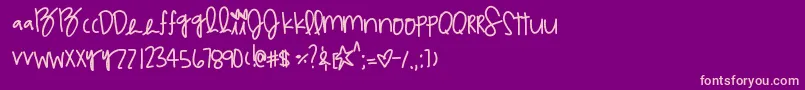 Multicoloragilitys Font – Pink Fonts on Purple Background