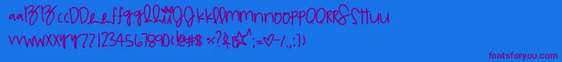 Multicoloragilitys Font – Purple Fonts on Blue Background