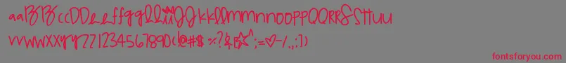 Multicoloragilitys Font – Red Fonts on Gray Background