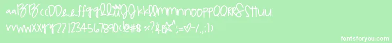 Multicoloragilitys Font – White Fonts on Green Background