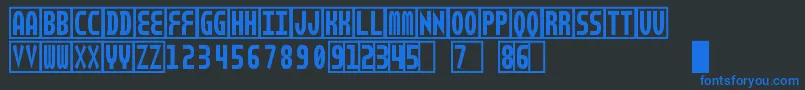 TorturerCrushed Font – Blue Fonts on Black Background