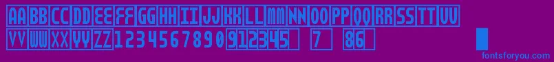TorturerCrushed Font – Blue Fonts on Purple Background