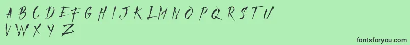 フォントMadfaithDemo – 緑の背景に黒い文字
