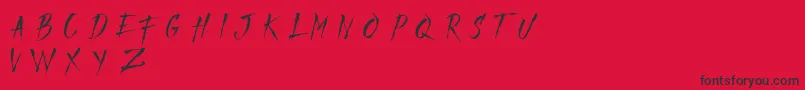 MadfaithDemo Font – Black Fonts on Red Background