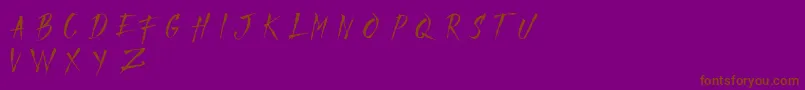Police MadfaithDemo – polices brunes sur fond violet