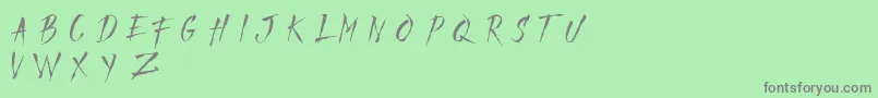 MadfaithDemo Font – Gray Fonts on Green Background